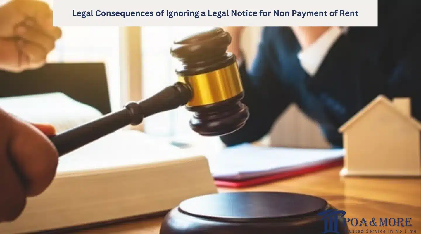 Legal notice for non payment of rent