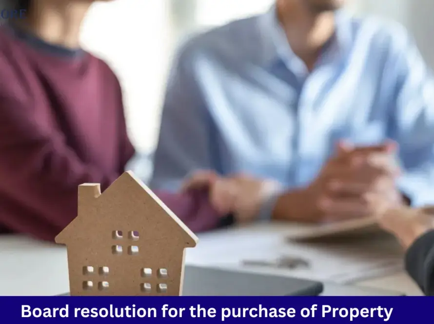 Board resolution for the purchase of property