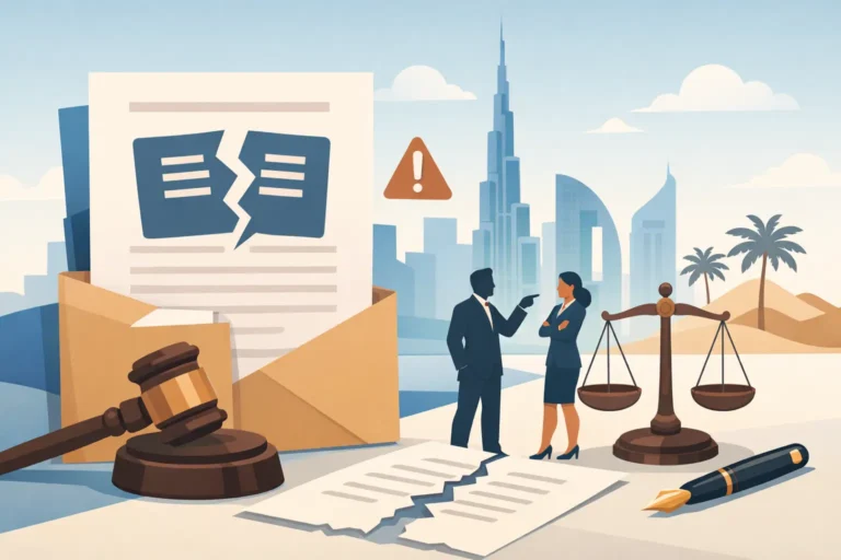 Legal Notice for Breach of Contract UAE